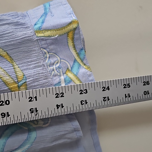 J. McLaughlin Blue Equestrian Long Sleeve Button-Down Shirt Size 10 - Picture 6 of 8